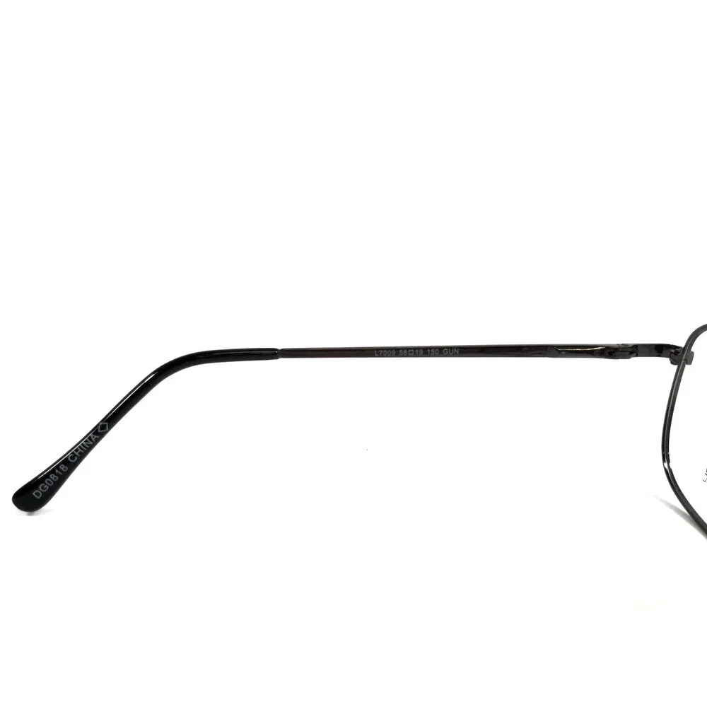 Lantis Optical Eyeglasses Frames L7009 GUN Gunmetal Aviator Wire Rim 58-19-150